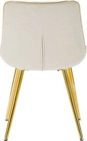CONJUNTO 2 CADEIRAS PARIS CREME E DOURADO 51X59X79 CM