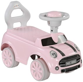 AIYAPLAY Carro Andador para Bebés de 18-36 Meses Carro Andador com Volante Buzina e Sistema Anti-Tombo 53x25x35 cm Rosa