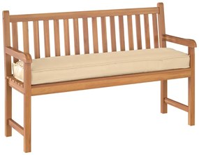 vidaXL Almofada de palete para banco Bege 150 x 40 x 8 cm