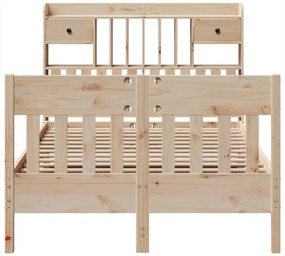Cama sem colchão 135x190 cm madeira de pinho maciça