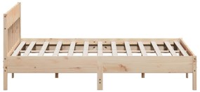 Cama sem colchão 200x200 cm madeira de pinho maciça