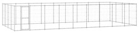 vidaXL Canil de exterior 43,56 m² aço galvanizado