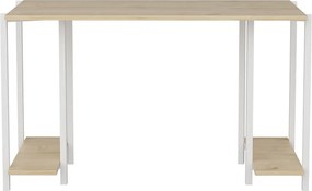 Secretária Academy – Branco Carvalho – 125,2 x 60 x 73,8 cm