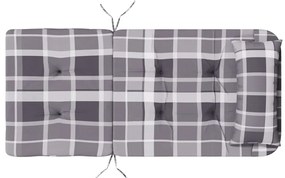 Almofadões cadeira adirondack 2 pcs tecido oxford xadrez cinza