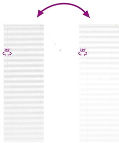 Persiana de Janela com cortinas Outros Manual Branco 80 x 130 cm Alumí