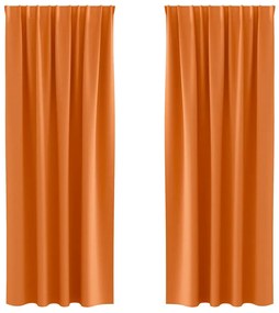 Cortinas 2 pcs Laranja Brilhante 245 x 140 cm Poliéster