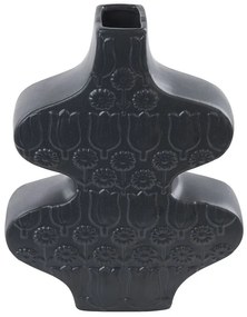 Vaso em cerâmica preta 25 cm ARGOS Beliani