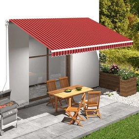 Lona para toldo 500x300 cm laranja e castanho