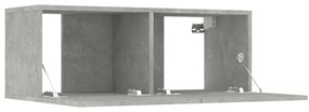 Conjunto móveis de TV 7 pcs madeira processada cinzento cimento