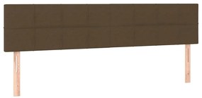 Cama boxspring com colchão 120x190 cm tecido castanho-escuro
