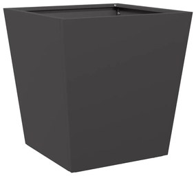 Vaso/floreira de jardim 40x40x40 cm aço preto