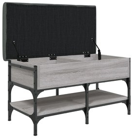 Banco sapateira 82x42x45 cm derivados madeira cinzento sonoma