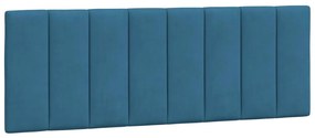 Estrutura de cama c/ luzes LED 120x200 cm veludo azul