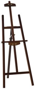 HOMCOM Cavalete para Pintura de Madeira Inclinável 90° com Suporte Tripé e Pincel 51,5x71,5x134,5cm Marrom| Aosom Portugal