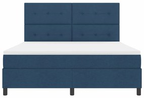 Cama Box com Colchão e Luz LED - Azul Marinho, 180x200 cm Tecido