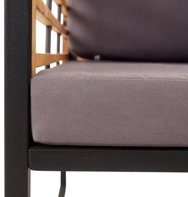 Cadeiras jardim + almofadões 2pcs acácia maciça cinzento-escuro