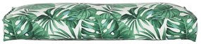 Capa de Almofada para Encosto com Estampa de Folhas - 120x40x12 cm - T