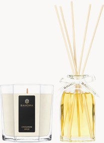 Difusor com varetas e vela perfumada Cinnamon Spice (tangerina, casca de laranja), conjunto de 2