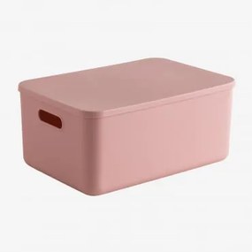 Caixa Organizadora De Polipropileno Yure Cor-de-rosa Avelã & ↑16 Cm - Sklum