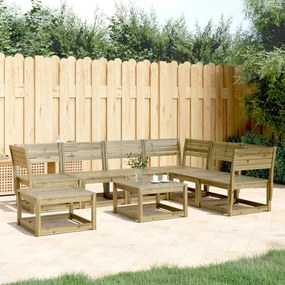 vidaXL 7 pcs conjunto lounge de jardim madeira de pinho impregnada