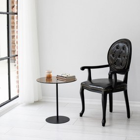 Mesa Lateral Chill-Out – Preto e Bronze – 50 cm x 50 cm x 50 cm