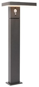 Bollard externo cinza escuro 50 cm incl. LED e solar - Sunnie Moderno