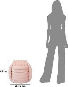 Puff Softy Pink - Veludo Rosa Claro - 45 cm x 45 cm x 45 cm