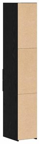 Highboard Preto Carvalho 30x42,5x185 cm Madeira de engenharia