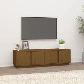vidaXL Móvel de TV 140x40x40 cm madeira de pinho maciça castanho mel