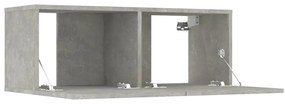 Móveis de TV 2pcs 80x30x30 cm madeira processada cinza cimento