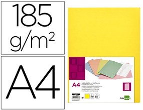 Classificador em Cartolina de 180 gr Din A4 Amarelo Intenso