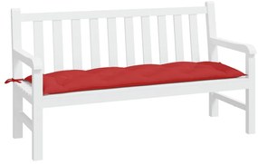 Almofadão p/ banco de jardim 150x50x7cm tecido oxford vermelho