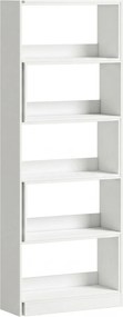 HOMCOM Estante Expansível 5 Níveis Estante para Livros Giratória 350° Largura Ajustável Convertível em L 111,5x23,8x163,7 cm Branco | Aosom Portugal