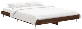 Estrutura de cama 135x190cm derivados madeira carvalho castanho