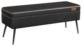 Banco de armazenamento estofado com tampa de segurança | VASAGLE | 120 x 40 x 45 cm | LOM074B01.