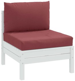 Almofadões de paletes 2 pcs mesclado tecido vermelho tinto