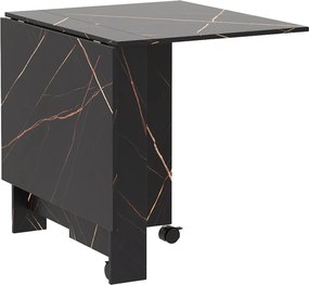 HOMCOM Mesa de Sala de Jantar Dobrável com Rodas Mesa Multifuncional para Sala de Jantar 120x80x73 cm Preto | Aosom Portugal