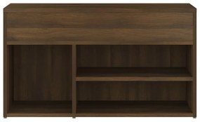 Banco sapateira 80x30x45cm derivados madeira carvalho castanho