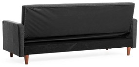 Sofá-Cama de 3 Lugares Hiko – Cinzento Escuro – 200x83x75 cm
