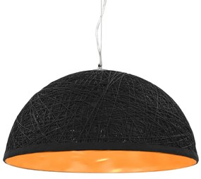 vidaXL Candeeiro suspenso preto e dourado Ø50 cm E27
