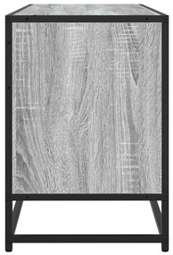 Móvel p/ TV 100x35x50cm derivados madeira/metal cinzento sonoma