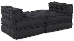 Puffs Modulares 4 pcs Tecido Antracite