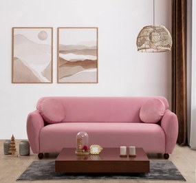 Sofá de 3 Lugares Eddy – Rosa Pó – 223 cm