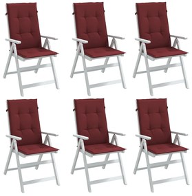 vidaXL Almofadões cadeiras altas 6 pcs 120x50x4 cm mesclado tecido