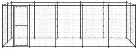 Canil de exterior 12,1 m² aço