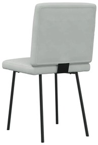 Cadeiras de jantar 4 pcs veludo cinzento-claro