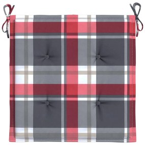 Almofadões cadeiras jardim 2pcs tecido oxford xadrez vermelho