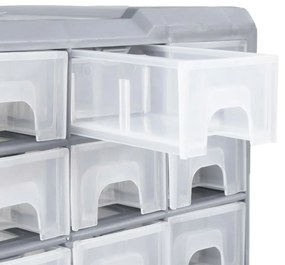 Caixa organizadora com 64 gavetas 52x16x37,5 cm