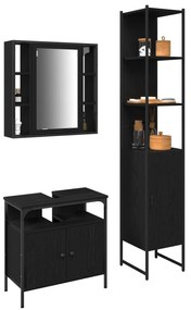 Conjunto de Mesas de Maquilhagem 3 Peças vidaXL Cinza Sonoma em Madeir