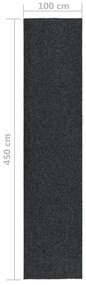 Tapete/passadeira de entrada 100x450 cm antracite
